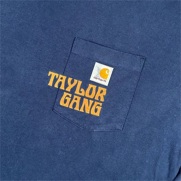 Carhartt x Taylor Gang L/S Navy Blue Tee - Size 2XL - Picture 2 of 4